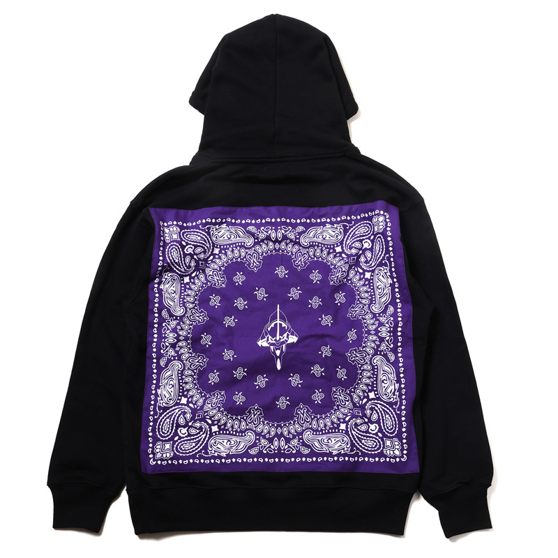 RADIO EVA 790 EVA-01 BANDANNA PARKA β/BLACK×PURPLE(BLACK×PURPLE