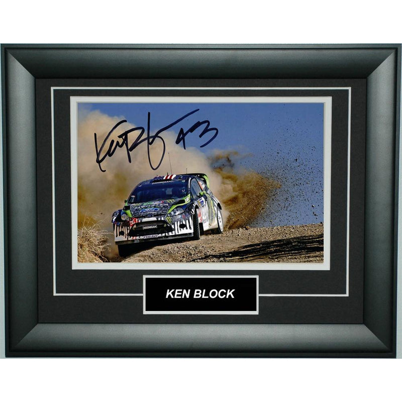 Ken Block Signed 8X12 Inch Ford Hoonigan Rallycross Photo Frame