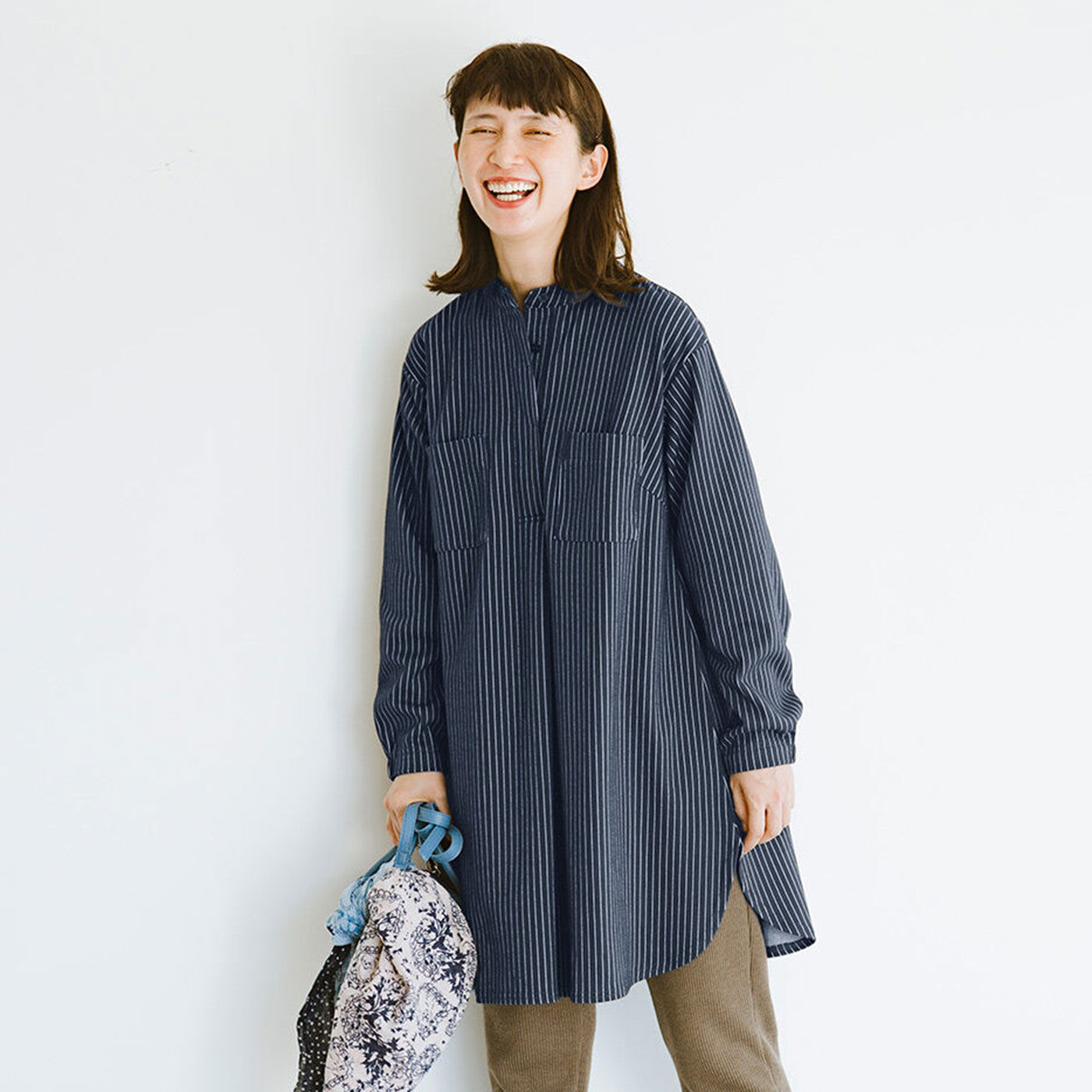 フラウグラット スースーすき間冷え対策 比翼仕立てのシャツ見え