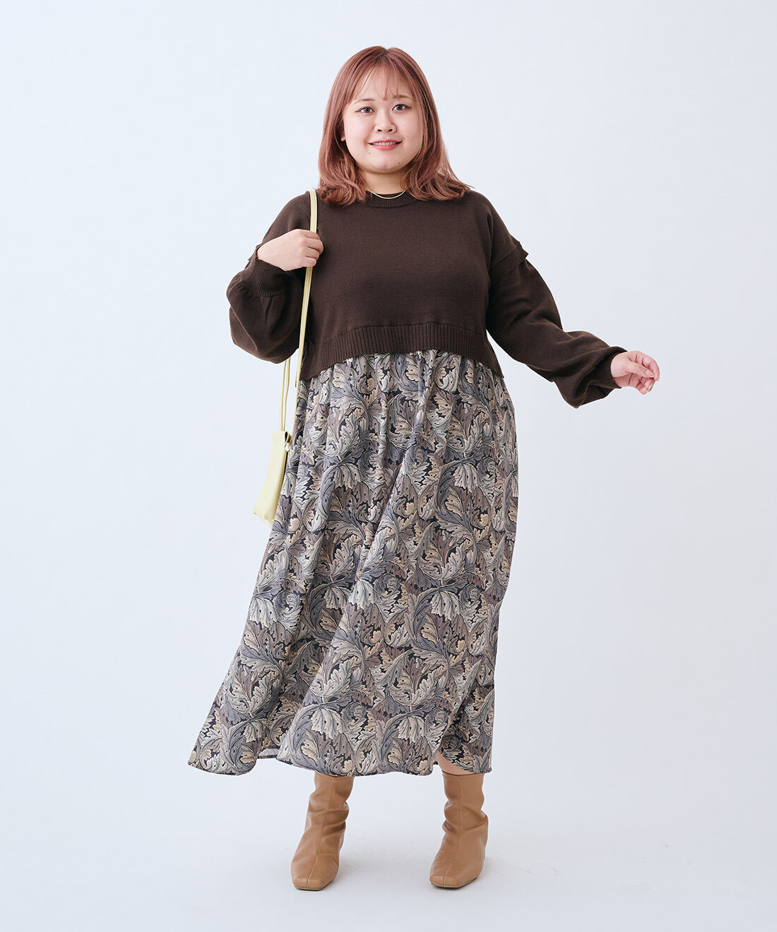 リブ イン コンフォート 大人モリスの世界 華やかなニット切り替え