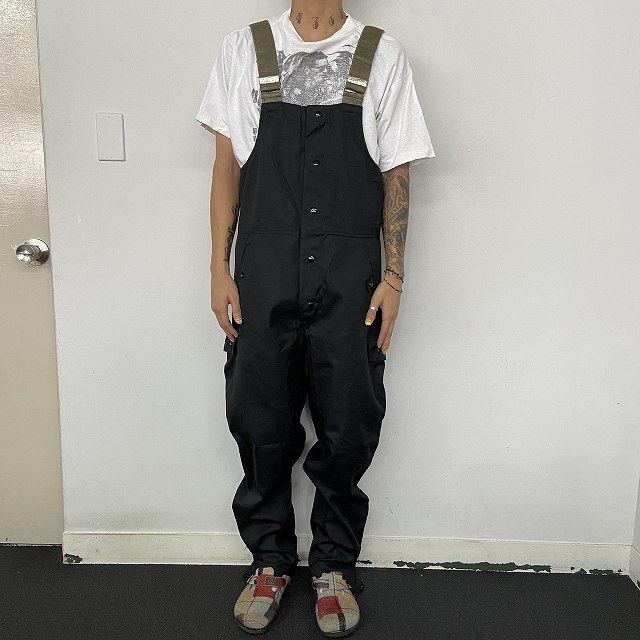 ヨーロッパ ミリタリー ユーロ ブラック 黒 オーバーオール