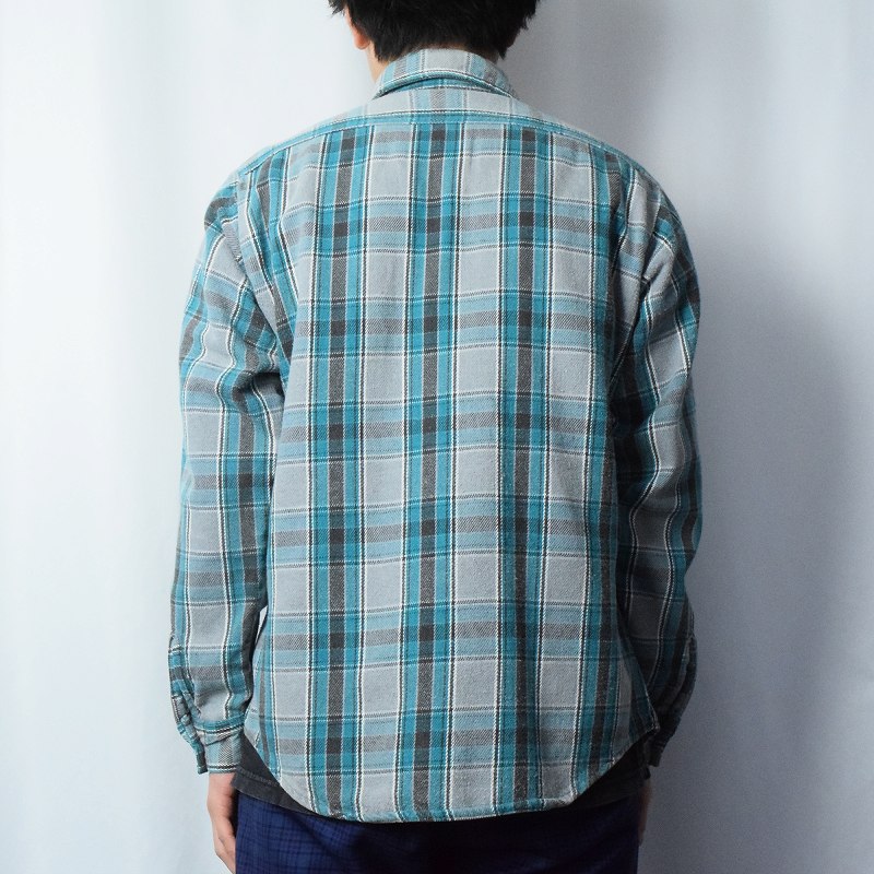 70s 80s 70年代 80年代 ファイブブラザー 長袖 アメリカ製 青