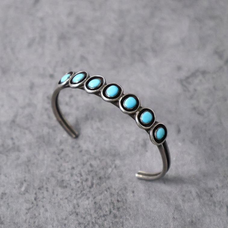 ナバホ シルバー ブレスレット ダブルシャンク ネイティブアメリカン