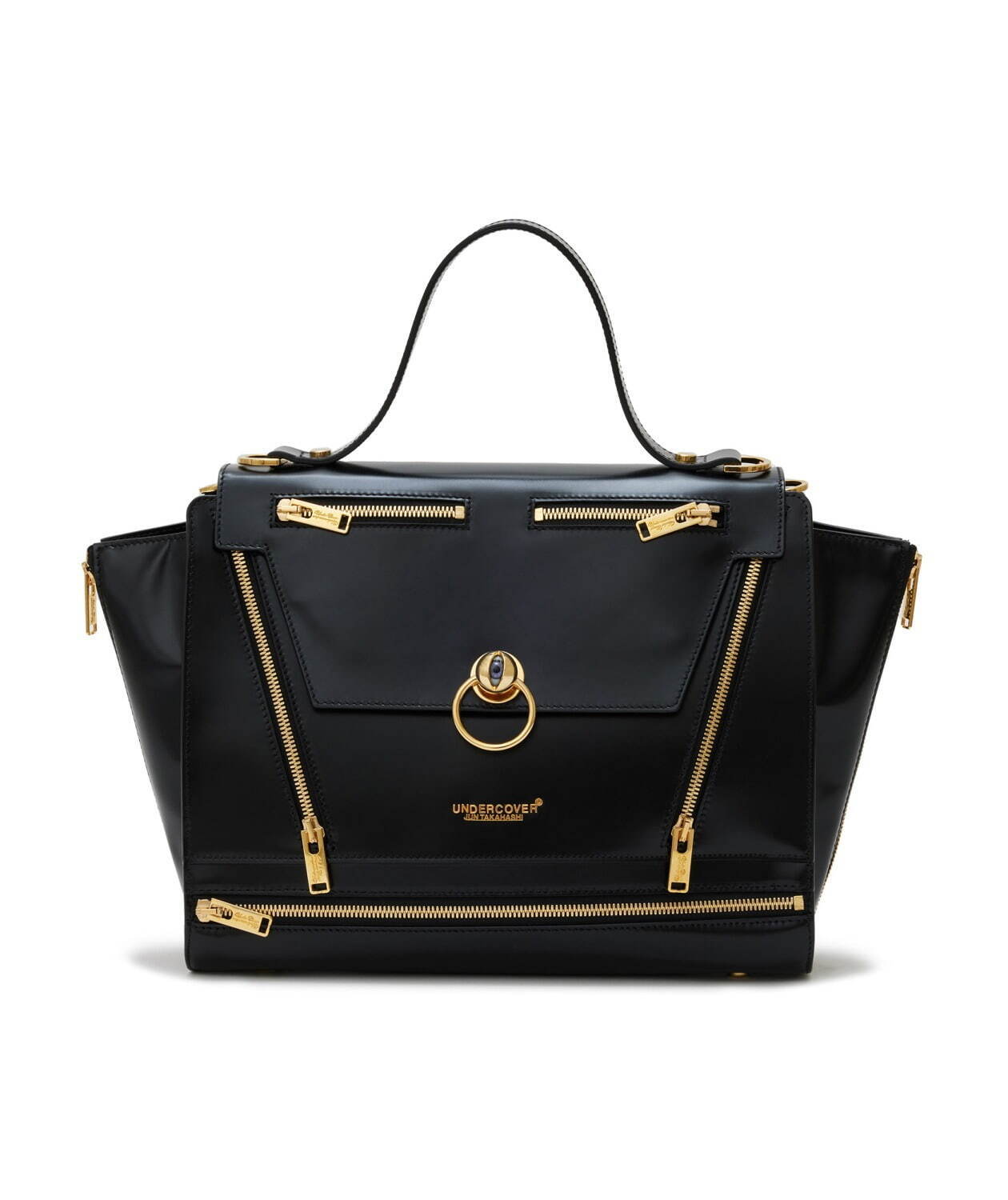 アンダーカバー“目玉×リング”のメタル輝く艶レザーのウィメンズミニ