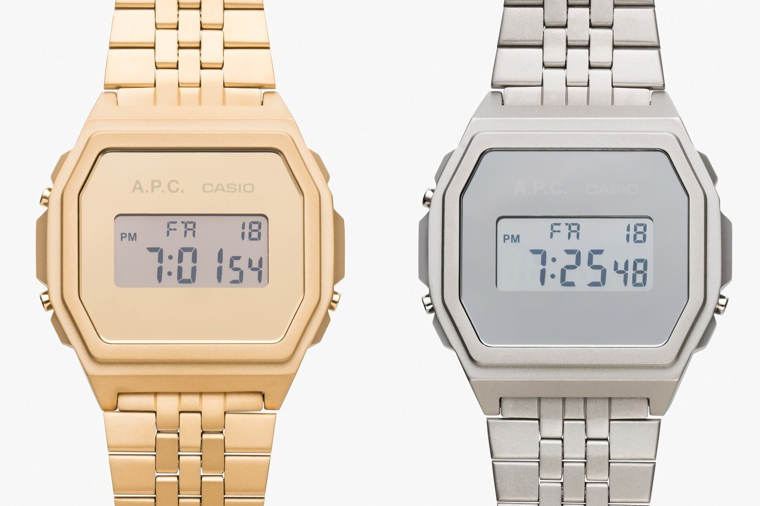 A.P.C.と「カシオ クラシック」レトロウォッチ、マットな”ゴールド