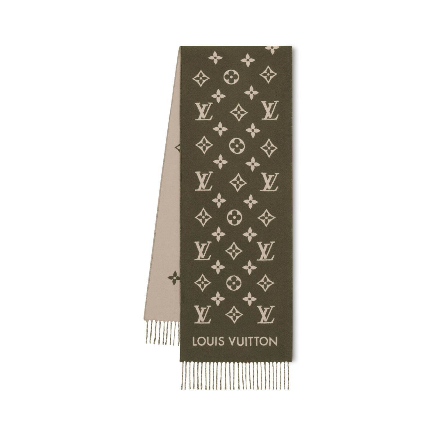 ルイ・ヴィトン「LV Vers」描いたメンズマフラー、カシミヤの