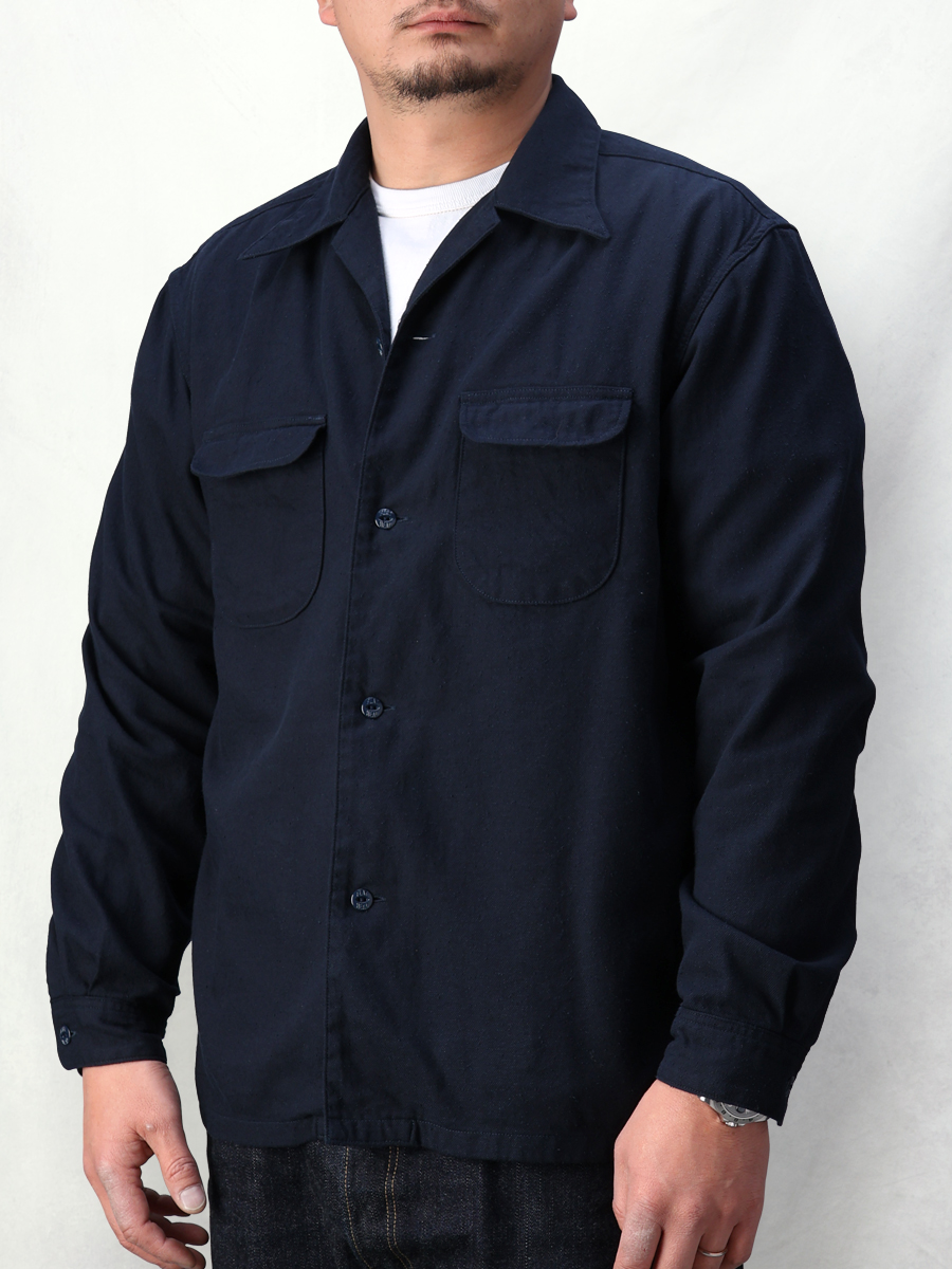 オープンカラーツイルシャツ FN-SCR-014L | THE FLAT HEAD