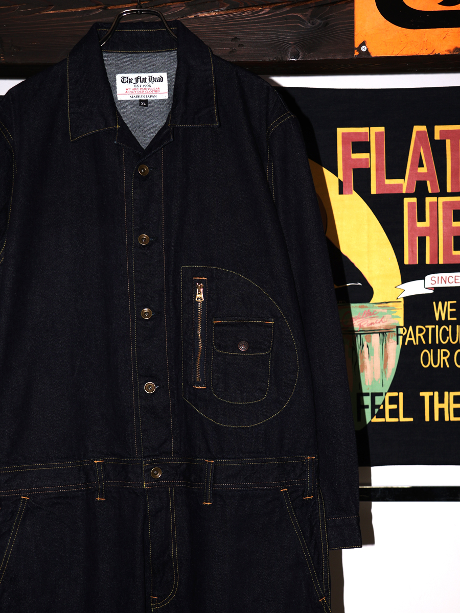 12oz デニム ジャンプスーツ FN-OJ-JS003 | THE FLAT HEAD