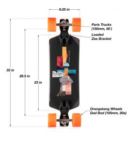 Loaded G-Bomb Zee Bracket 85mm Caguama Complete Longboard