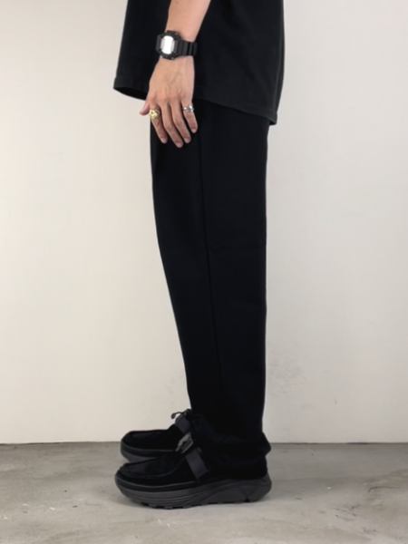 COOTIE / Inlay Sweat 1 Tuck Easy Pants -Black-