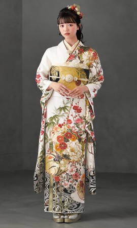 総絞り菊華文様｜伝統古典 【菊京屋】振袖レンタル 成人式 絞り振袖