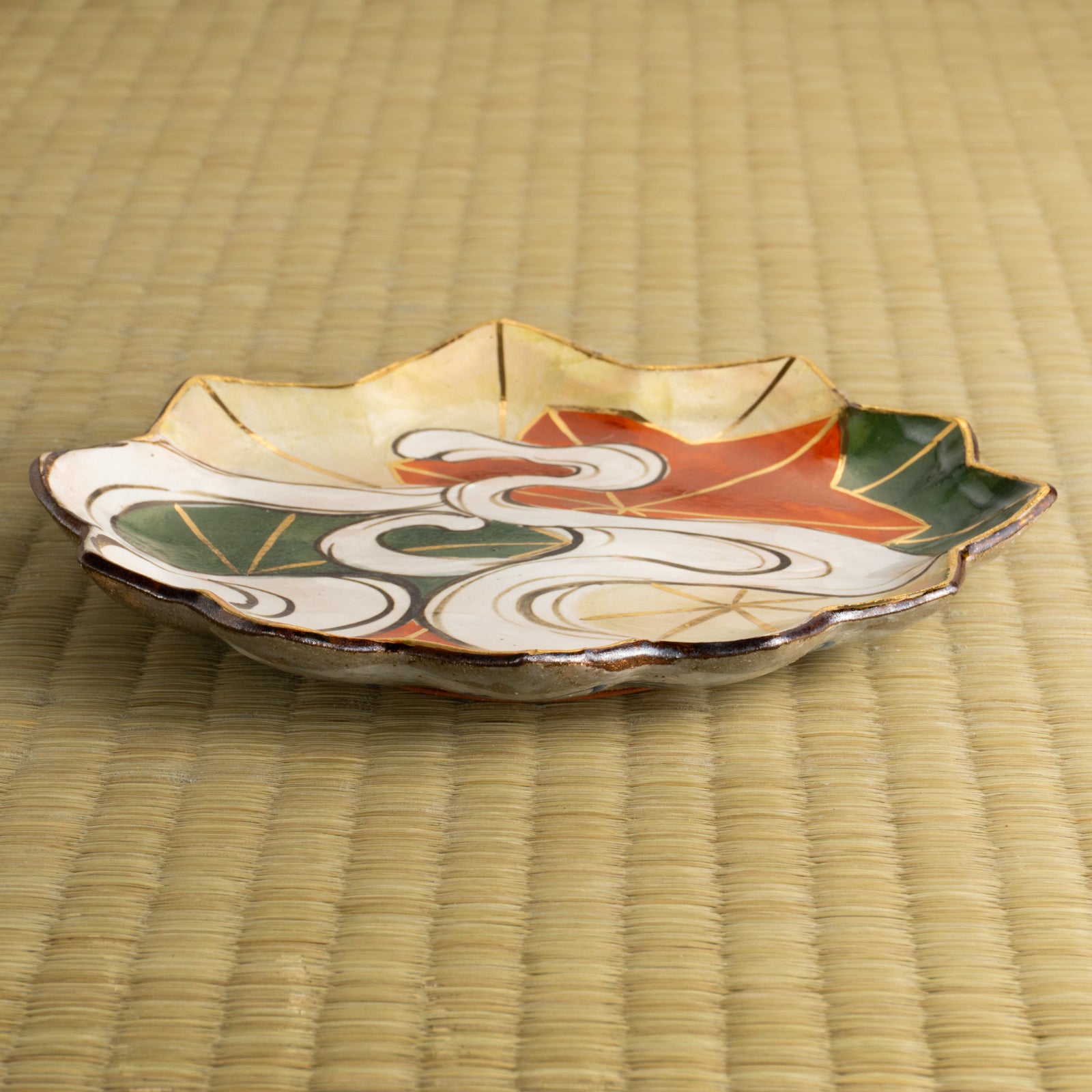 京都 清水焼】6寸皿 乾山写 竜田川E 俊山窯｜コトポッター