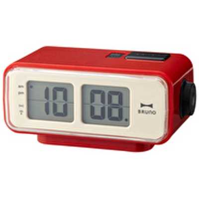 BRUNO ブルーノ LCDレトロアラームクロック S レッド BCR003-RD の通販