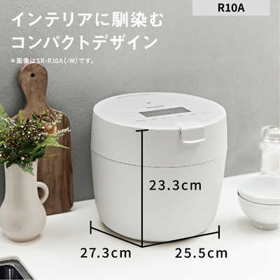 パナソニック Panasonic 炊飯器 5合 圧力IH ホワイト SR-R10A-W の通販