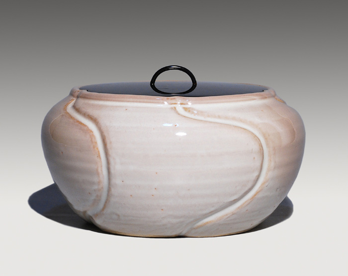 惺斎好 萩捻梅水指 十四代 坂倉新兵衛(造) 誂蓋付 共箱 | 古美術ささき