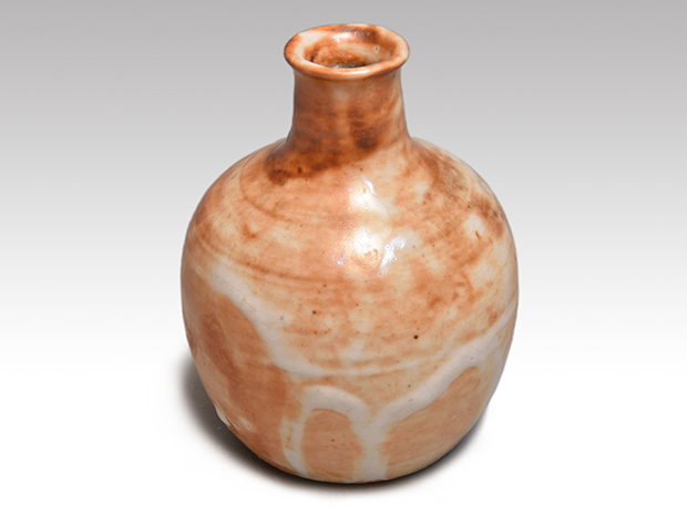 赤志野 丸形徳利 北大路魯山人（作）二代 黒田陶々庵識箱 | 古美術ささき