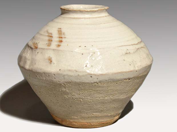 萩焼 壷 十代 三輪休雪(作) 共箱 | 古美術ささき