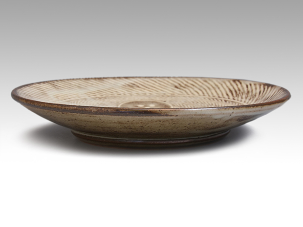島岡達三（造）地釉象嵌縄文皿 共箱 | 古美術ささき