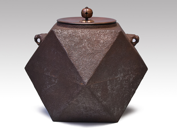 切子釜 大阪釜師 大国藤兵衛(作) 共箱 風炉用 | 古美術ささき