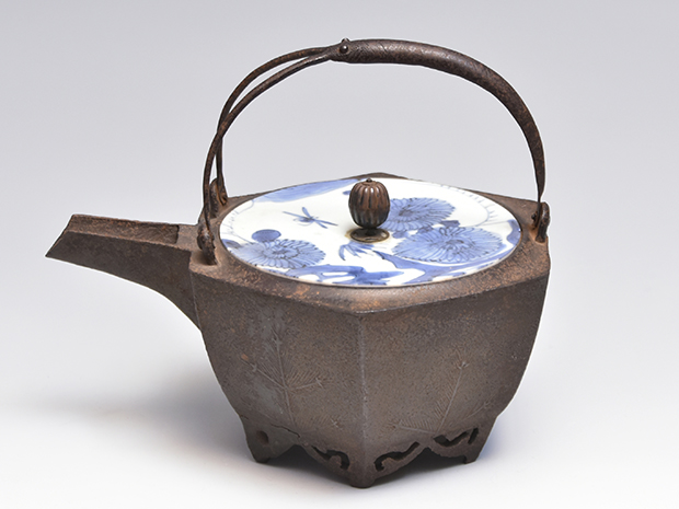 文映 銚子 共箱 瓢蒔絵 替蓋付 鉄製 燗鍋 酒次 酒器 【k3523】 文映