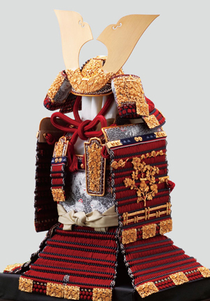 五月人形・国宝模写鎧兜 赤糸威大鎧 菊一文字の大鎧 商品番号No321B