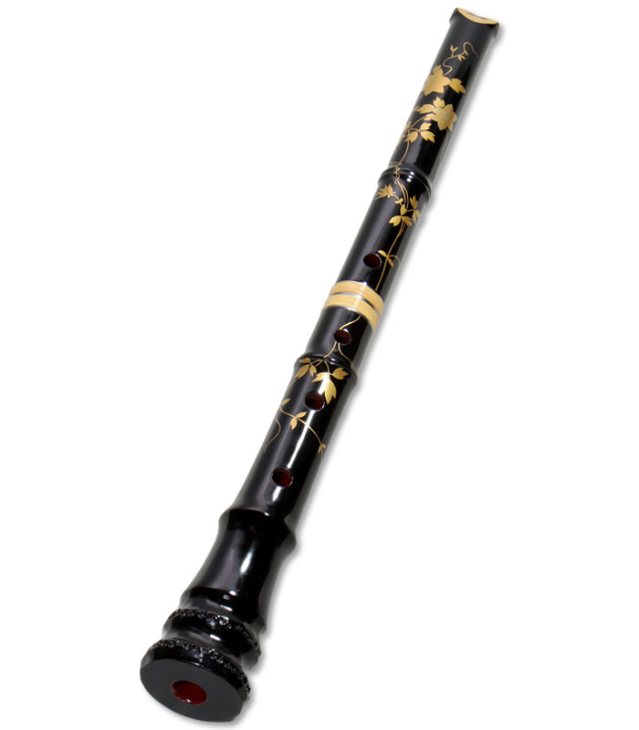 0162蝴蝶宝尺八（楓蒔絵入） ワダ楽器-蝴蝶宝｜木管尺八・しの笛（篠笛