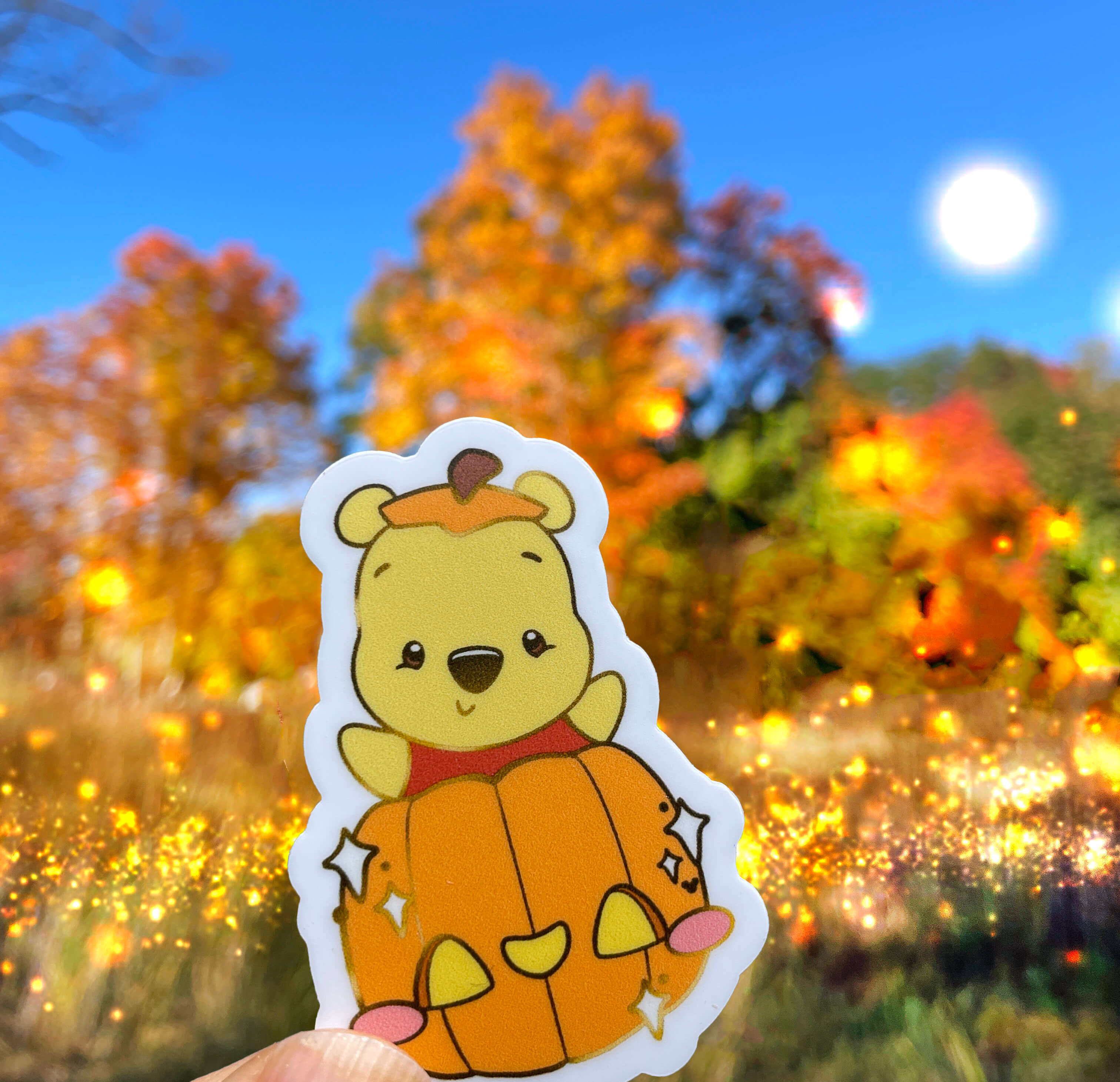 Pumpkin Pooh Sticker – Kathlene's Creations