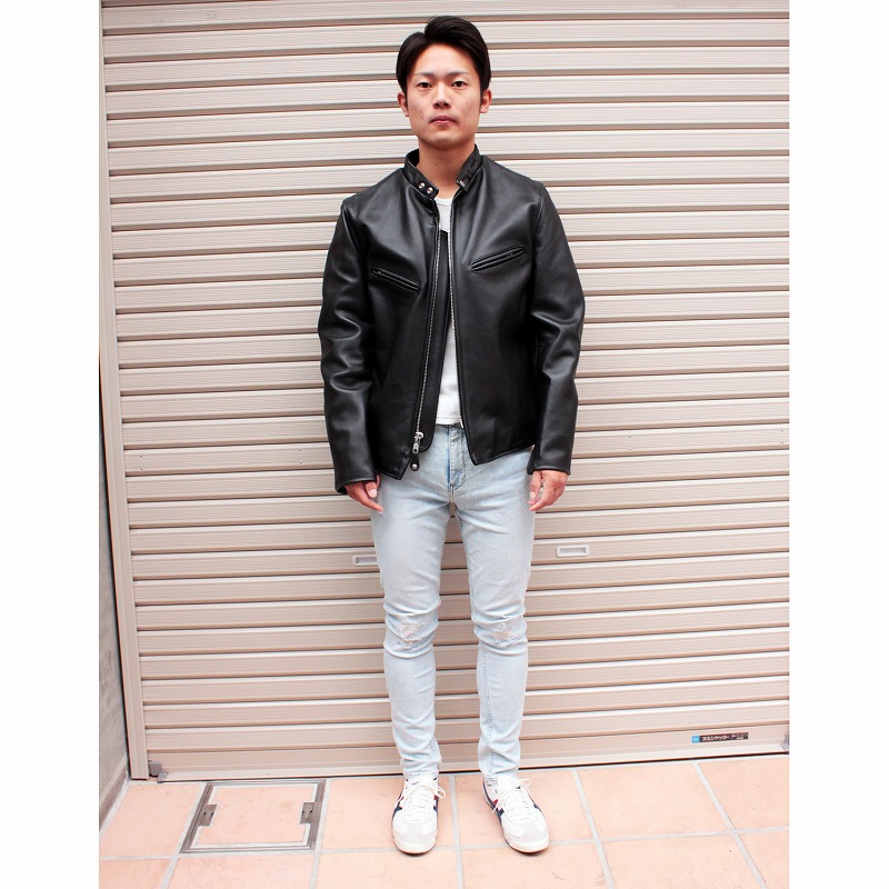 美品Schott【ショット立襟シングルライダース/641SP34裏ボア】⑧ 超美