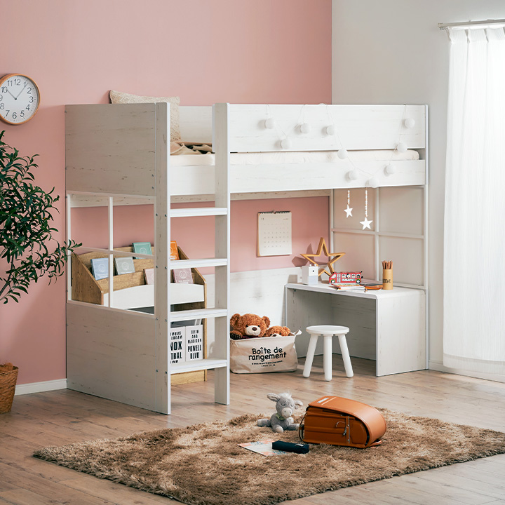 ハイタイプ ロフトベッド Peep(ピープ) SSL 2色対応の通販情報 - 家具