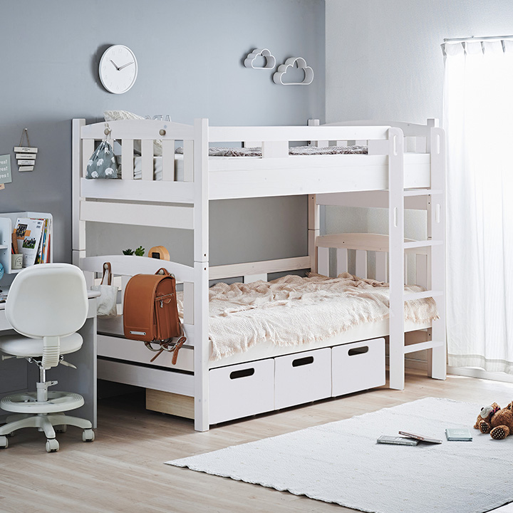 引き出し収納付き 二段ベッド EMMA(エマ) 3色対応の通販情報 - 家具