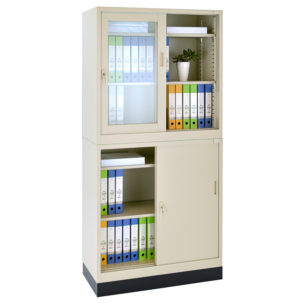 スチール引違い スチール引違い書庫セット SON33シリーズ 幅880 奥行