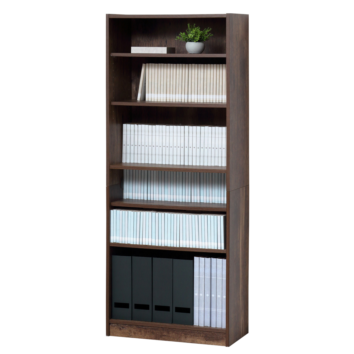 らくらく組立文庫本棚 幅600 奥行295 高さ1500 KRS-RK6015BS 通販