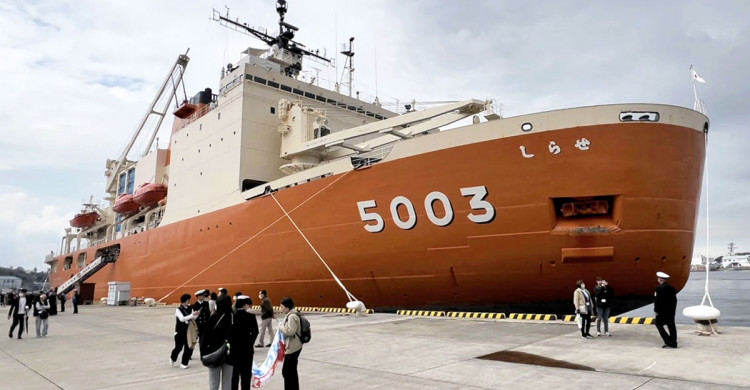 南極観測船「しらせ」5カ月ぶり横須賀帰港 13、14日に横浜で一般