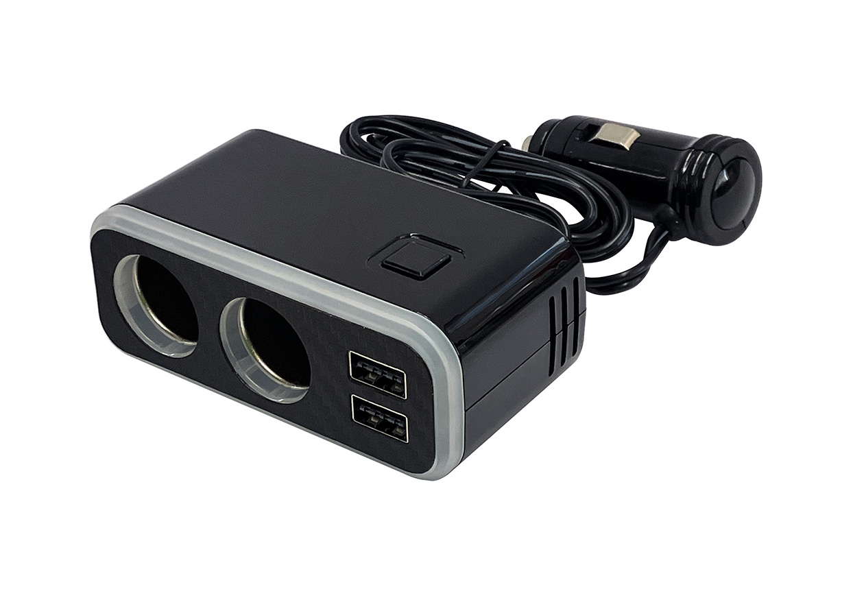 2連セパレートソケット 2USB-4.8A レインボーライト付き – カシムラ