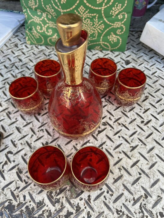 ムラーノグラス【高価買取】ベネチアングラス デキャンタセット 出張で