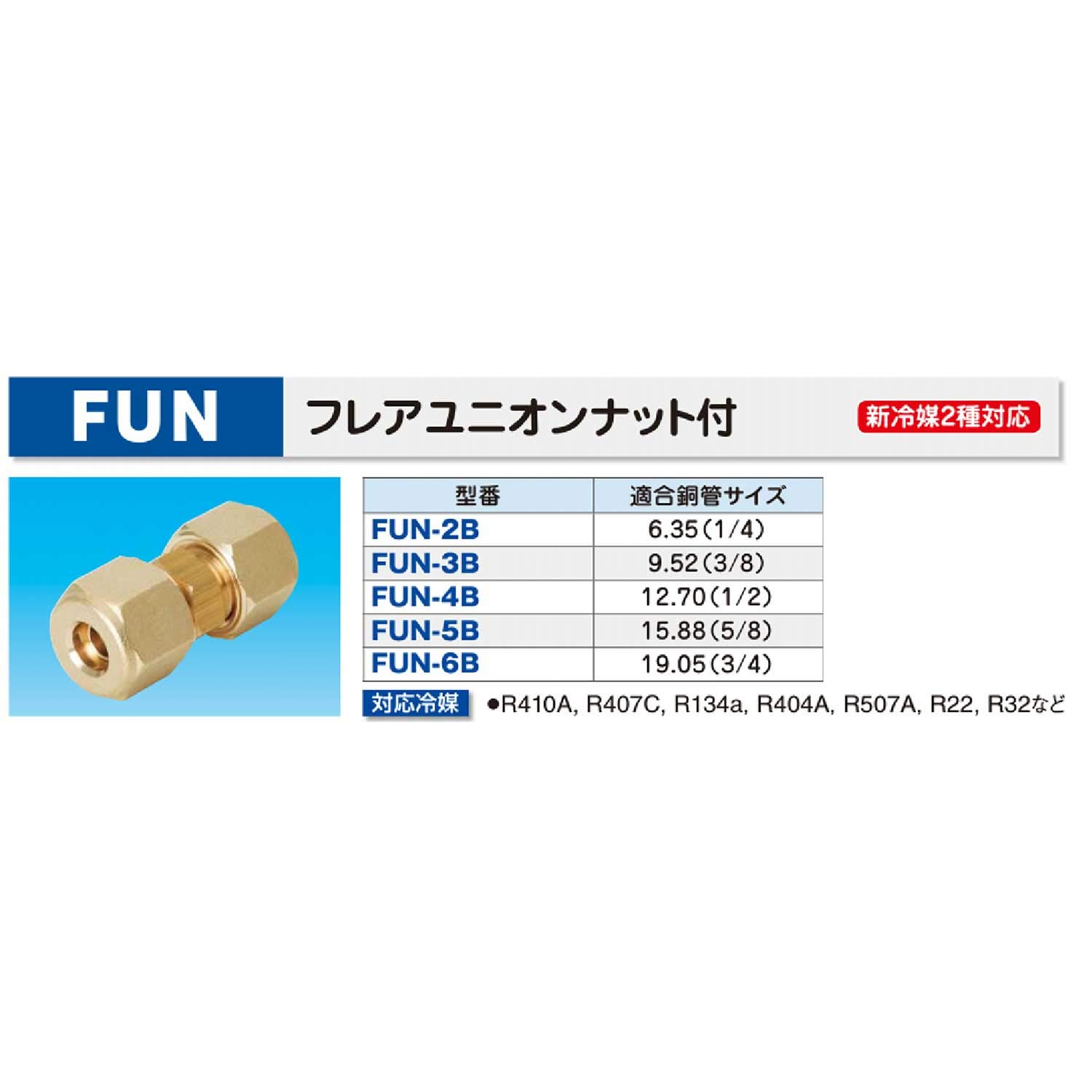 イナバ FUN-5B フレアユニオンナット付 5分 15.88（5/8） 株式会社き