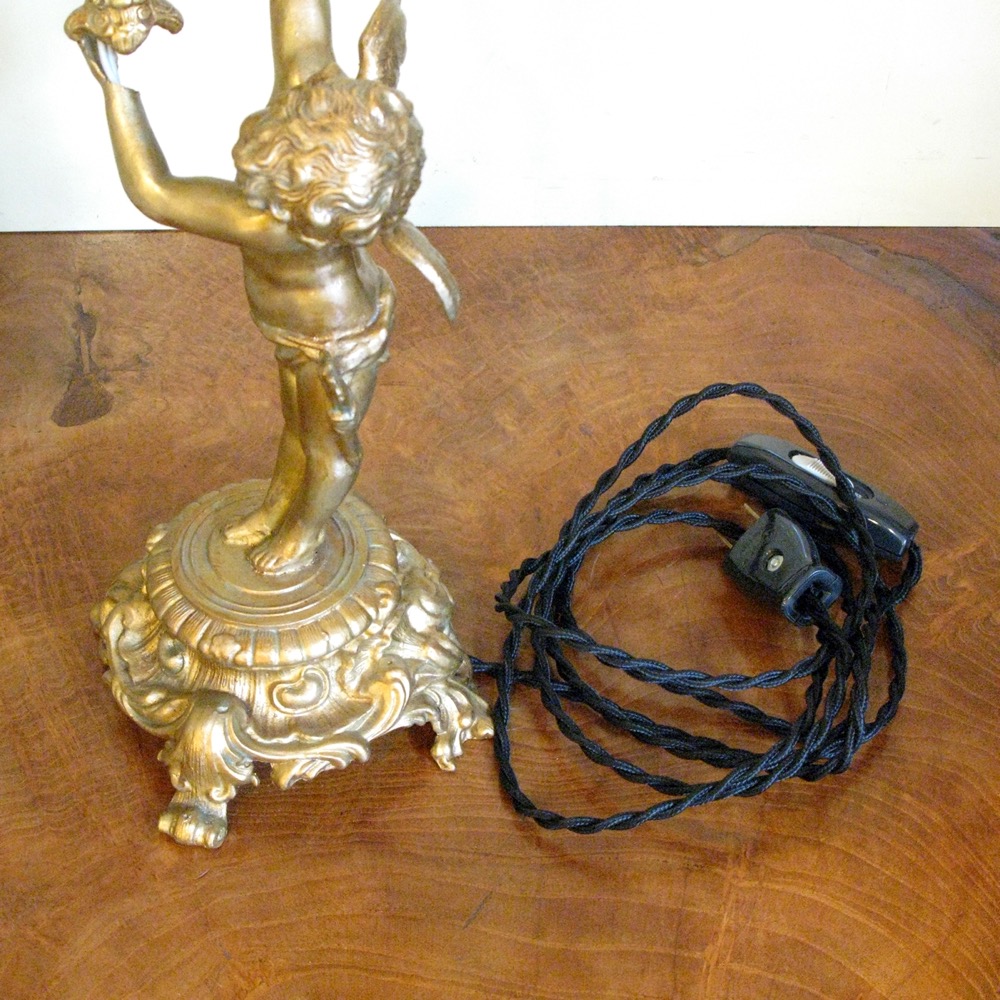 フランス アンティーク 天使のテーブルランプ | キヤアンティークス