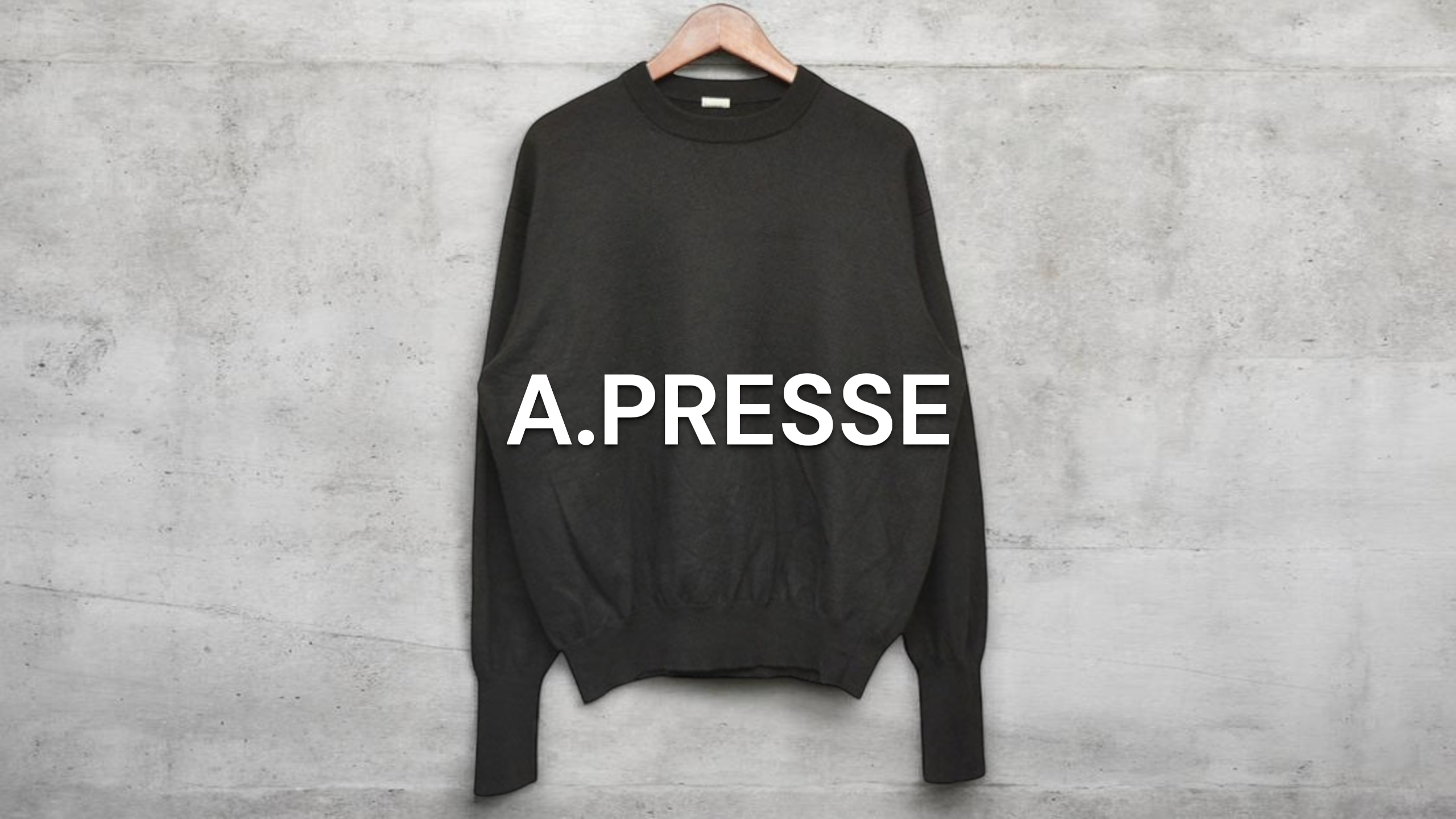 新入荷】A.PRESSE 25SS Wool Knit Crew Neck Sweater 25AAP-03-07
