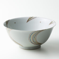 川瀬竹志 赤絵花文針木皿 五客 | しぶや黒田陶苑