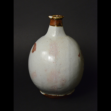 11. 河井寛次郎 辰砂草花扁壷 / KAWAI Kanjiro Flat vessel, Plant