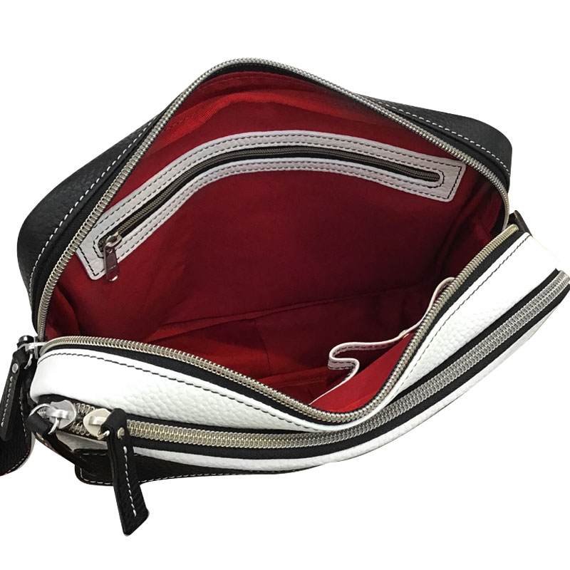 KH57 ショルダーバッグ B5 ヨコ 白/黒（KH-57w）｜Leather Studio KAZU