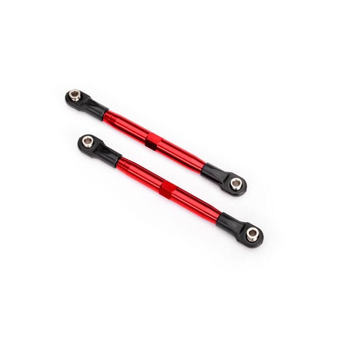 Traxxas Rustler 4x4 87mm Red Aluminum Front/Rear Toe Links | Mark