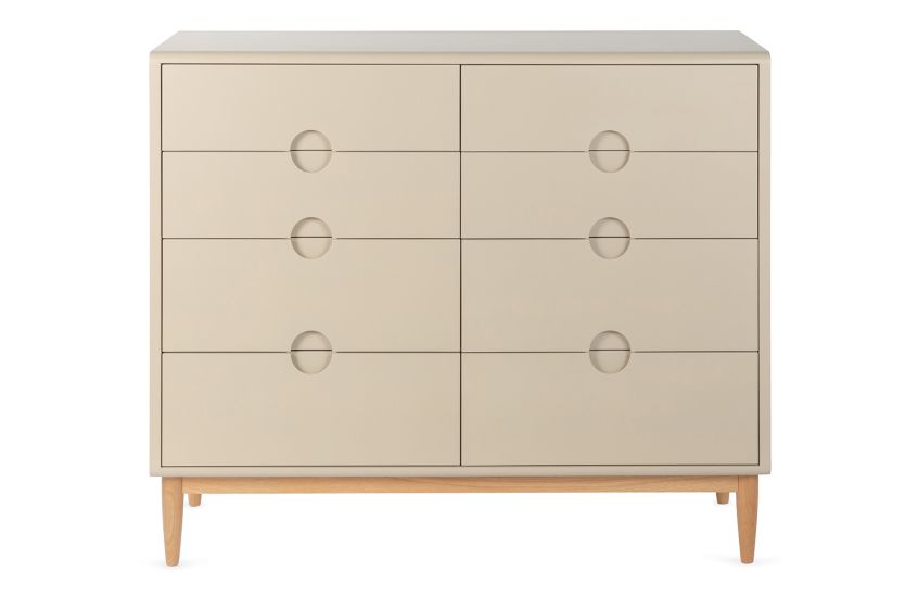 Amira Wide Chest of Drawers Painted Oatmeal | HEAL'S (UK)