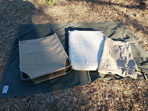 フランス軍 フィールド コット・ベッド FULL SET マットレス、キャリア