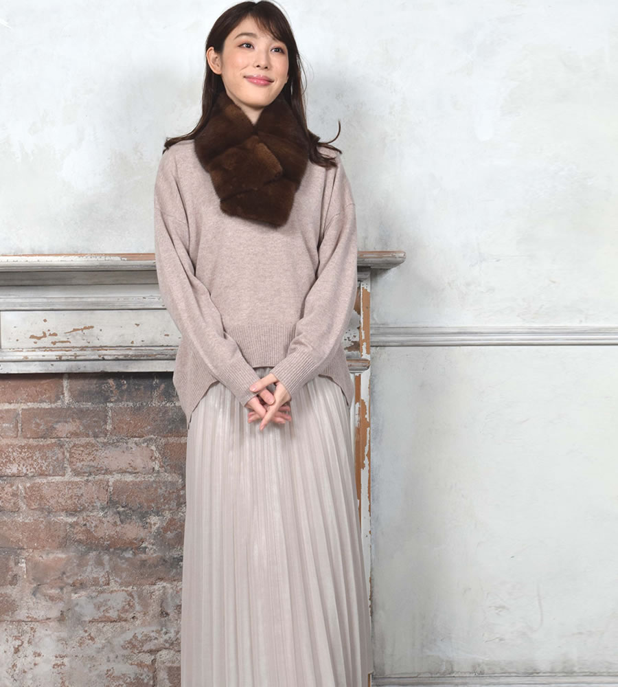 半額 会員価格適用外】上品な華やかさ 日本製 SAGA ミンク ファー