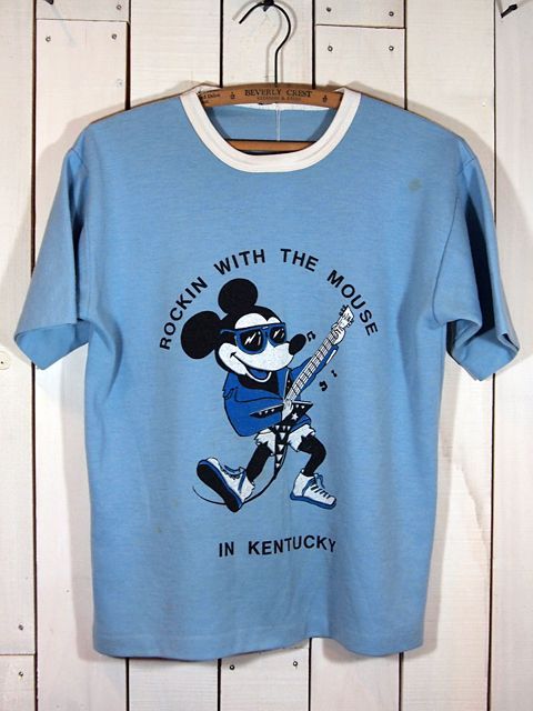 1970sロックなミッキーリンガーTシャツ - 古着屋HamburgCafe