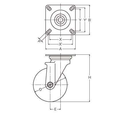 420J-RBB125 | キャスターのトップブランド、ハンマーキャスター