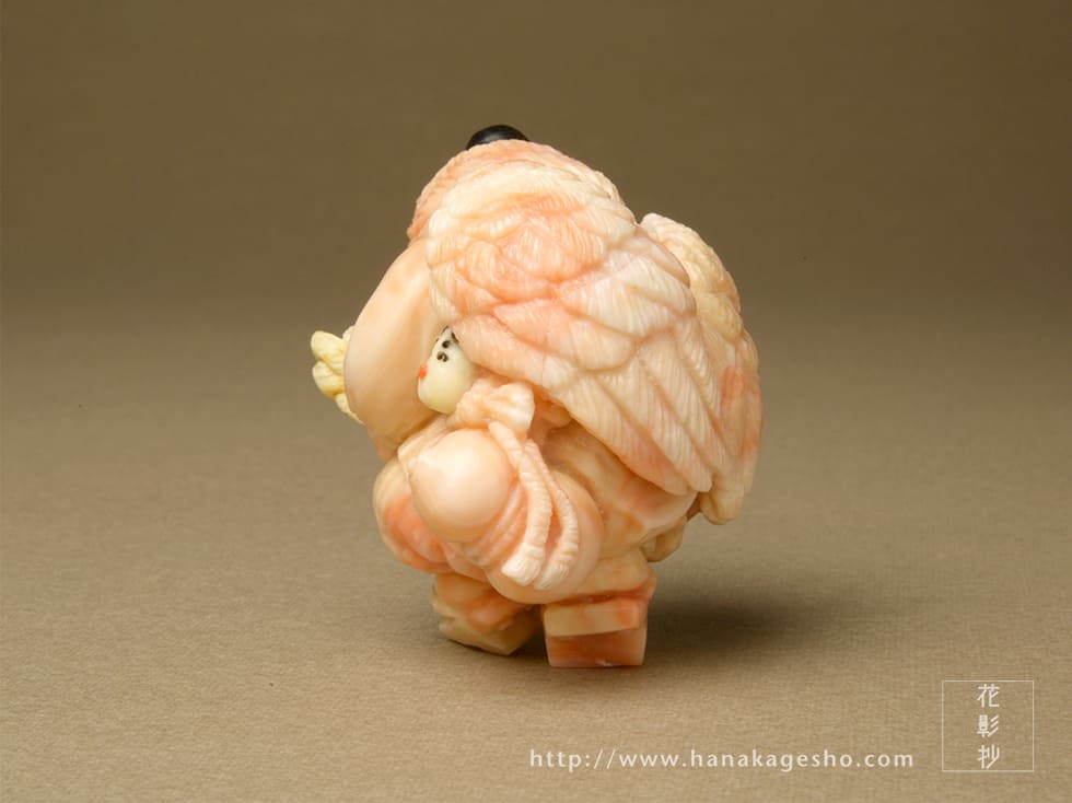 極上子供に天狗根付 33g 東Y8-0106☆2F 取扱終了｜新型えと根付 5円鈴