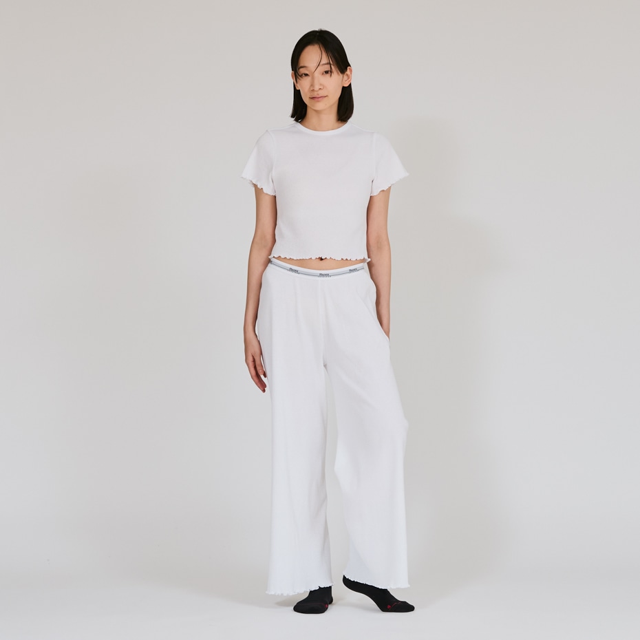 Hanes originalsロングワイドパンツ ホワイト | ヘインズの公式通販サイト