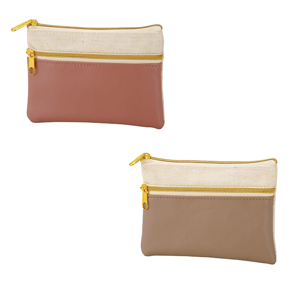 バイカラーズ・ダブルファスナーポーチ【最安値162円】｜ノベルティ